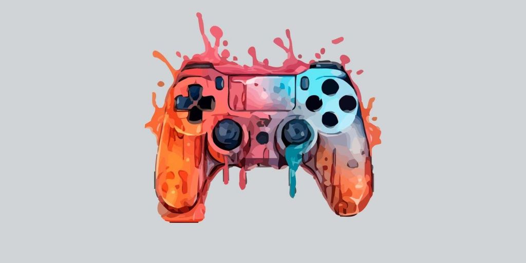 Watercolor Gamer Splash