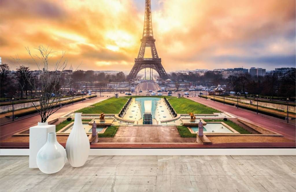 lichten Aarzelen Trouwens Eiffeltoren - Fotobehang