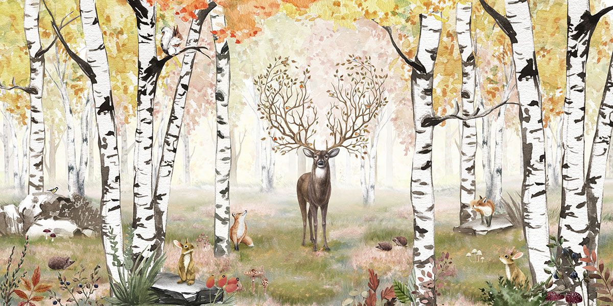 Amazing Antlers - Autumn - Fotobehang